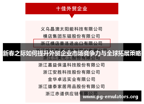 新春之际如何提升外贸企业市场竞争力与全球拓展策略